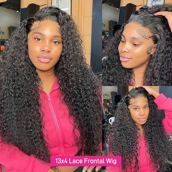 Experience long and beautiful curls with this 30-inch curly human hair wig It's glueless and features a 13x4 HD lace front