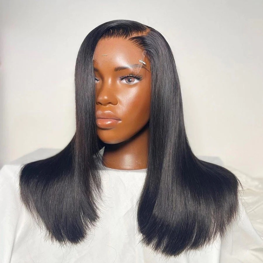 Achieve a stylish layered cut straight BOB look with Mismarialee's 5x5 skinlike real HD lace closure wig