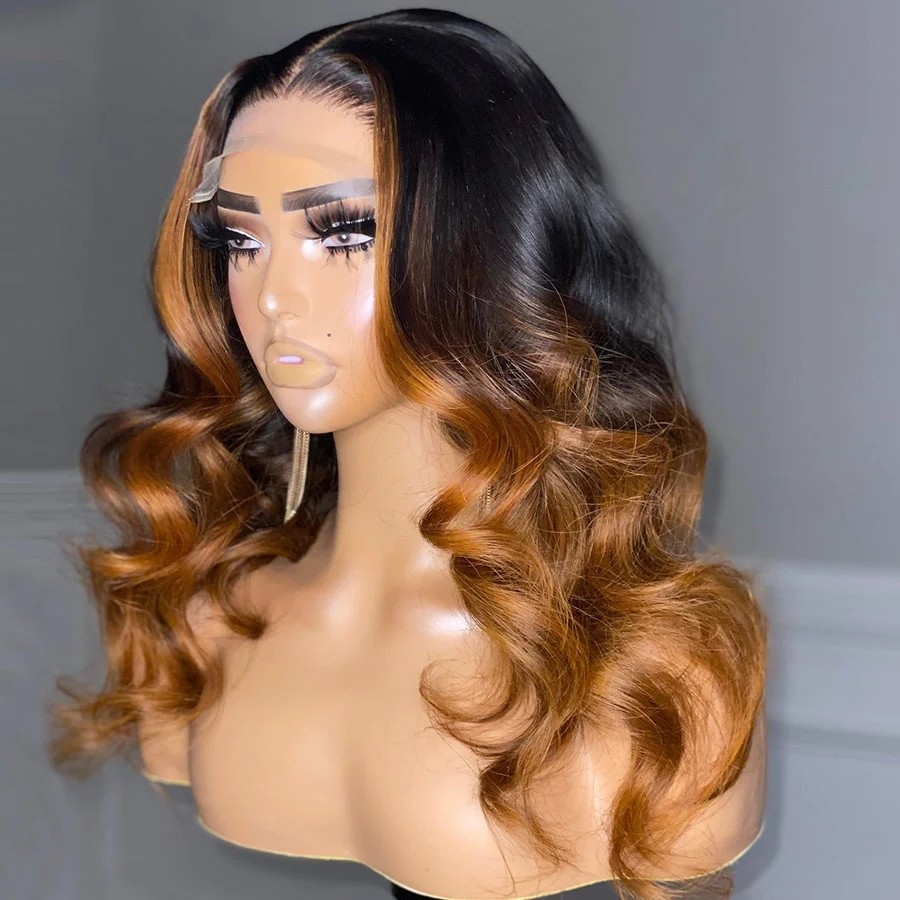 Elevate your style with an ombre blonde loose body wave wig and Mismarialee's 5X5 HD lace closure