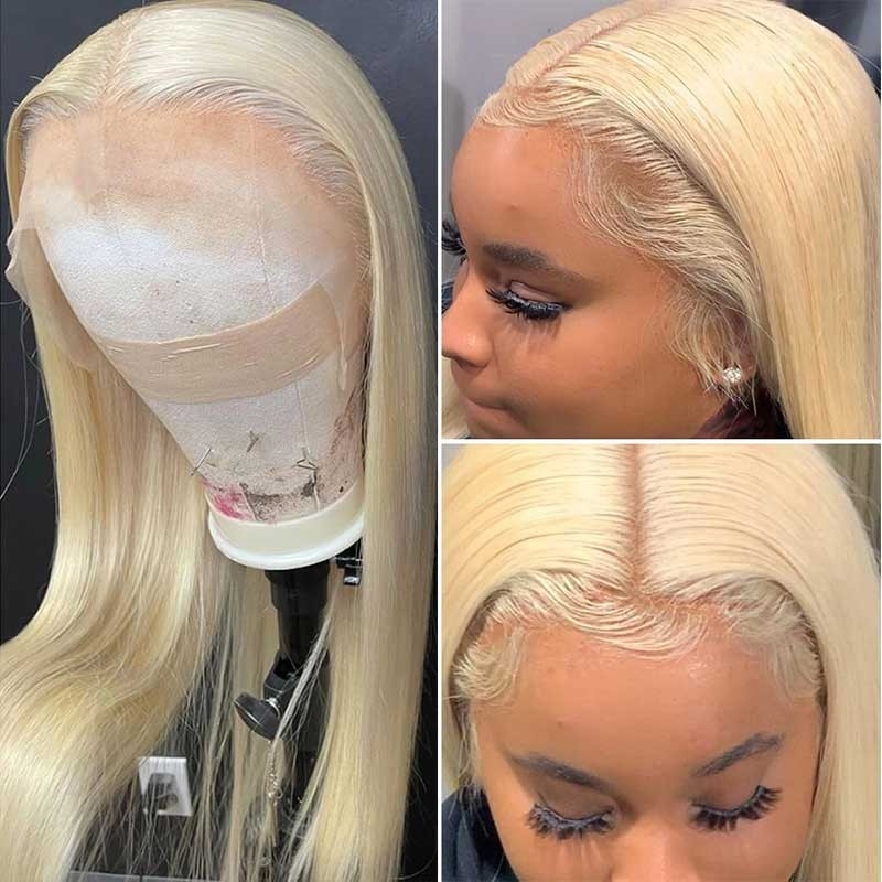 613 Blonde Brazilian Human Hair with 13x6 Lace Front Wig and Lace Frontal