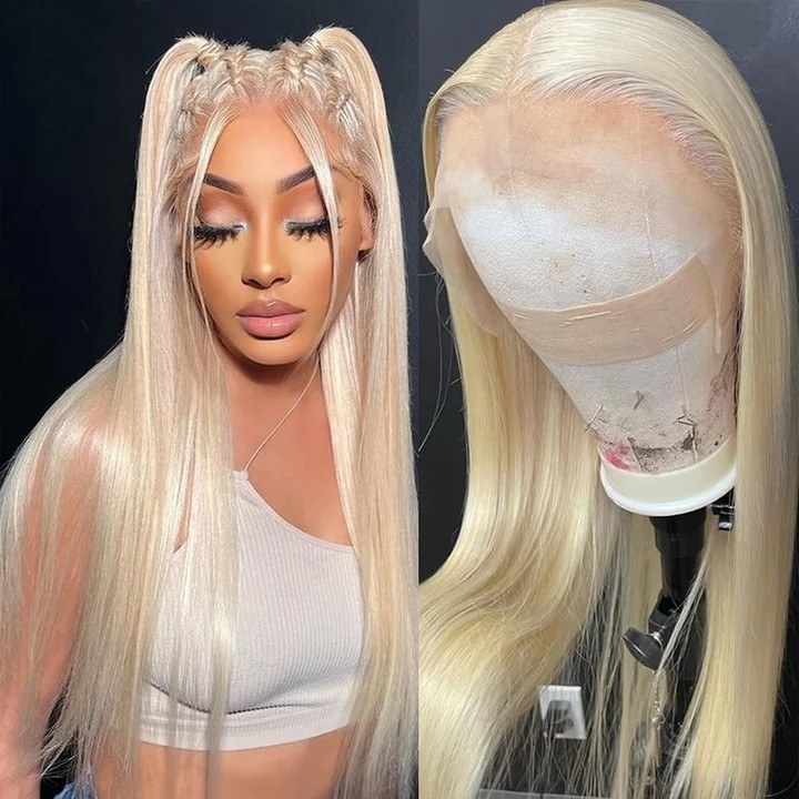 Barbie Colored 613 Blonde 13x6 HD Lace Front Human Hair Wigs Pre Plucked Straight Human Hair