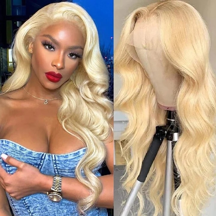 Barbie Colored 13x6 HD Lace Front Wig Transparent Pre Plucked Body 613 Blonde Lace Front Human Hair Wigs For Black Women