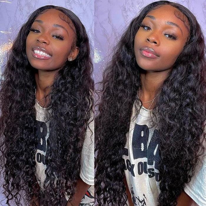 Upgraded 6X4 HD Lace Glueless Water Wave Wig 13X6 Wear Go Pre Cut Lace Closure Human Hair Wigs