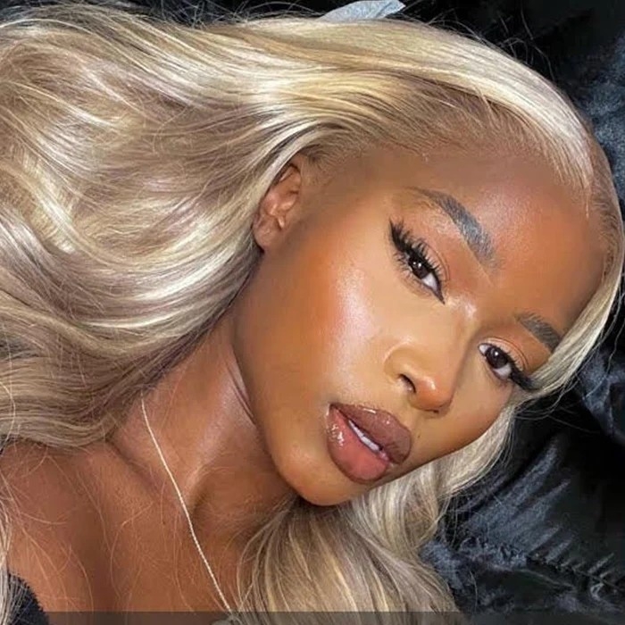 #P18/613 Highlight Blonde HD Lace Front Human Hair Wigs Body Wave /Straight Hair Wig For Women