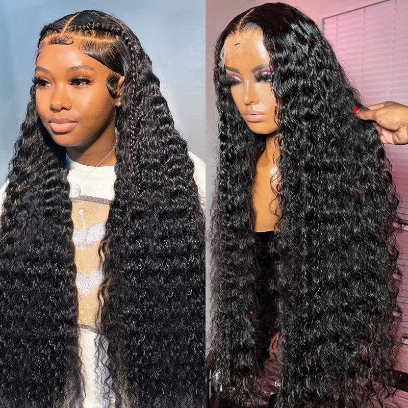 Us Warehouse Only-SoosHair Body Wave 4x4 Lace Closure Wigs Deep Wave Human Hair Wig Fast Deliveryovernight Shipping