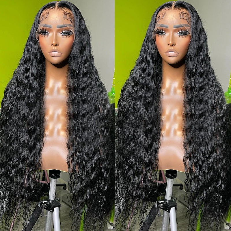 Hairiscope Baby Hair Edges: Deep Wave 4x4/13x4 Lace Front Wig with Curly Hairline