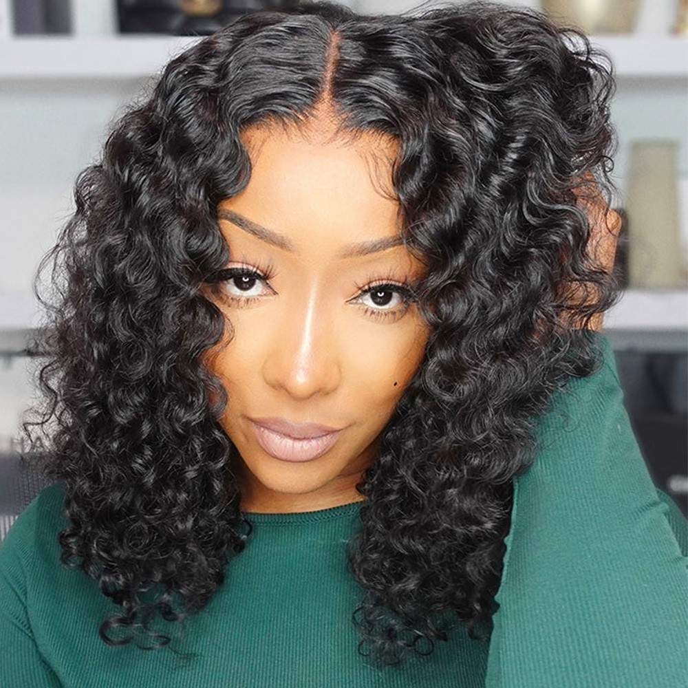 WATER WAVE BOB GLUELESS WIG - READY-TO-WEAR, 4X6 HD LACE