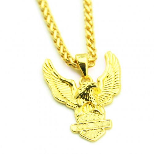 European and American New Alloy Eagle Spreading Wings Premium Necklace HIPHOP Hip-Hop Necklace Bar Accessories Wholesale