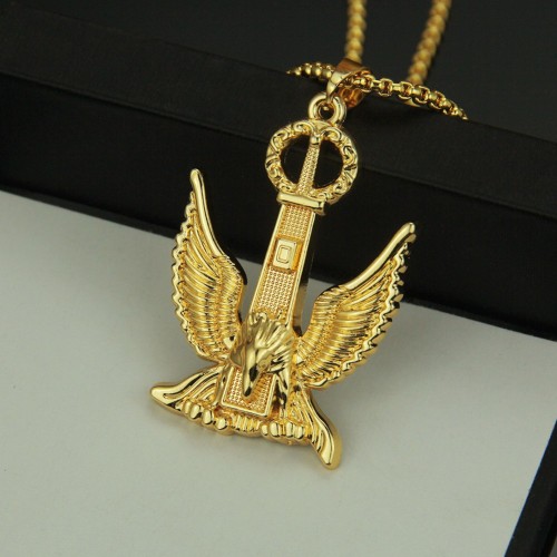 New Accessory: 18K 3D Gold Eagle Pendant Necklace, Wholesale from European and American Hip-Hop Jewelry Manufacturer