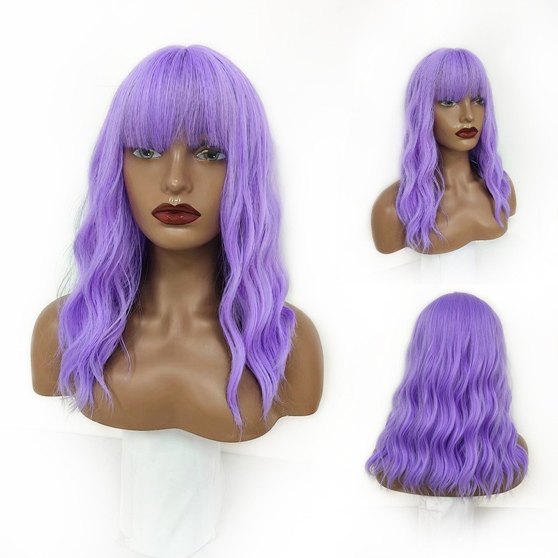 Cross-border wig: Various colors and styles of short hair wig, ladies' short curly hair, medium and long curly hair synthetic fiber wig wholesale