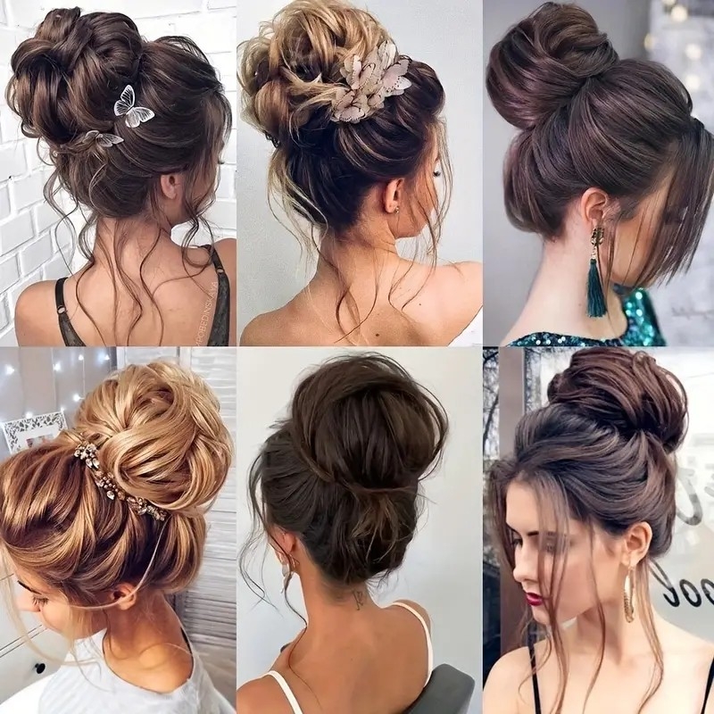 Synthetic Claw In Chignon Curly Hair Band Messy Hair Bun Hairpiece For Women Scrunchy Natural Fake False Hair Heat Resistant Extensions Tousled Updo Hair Bun