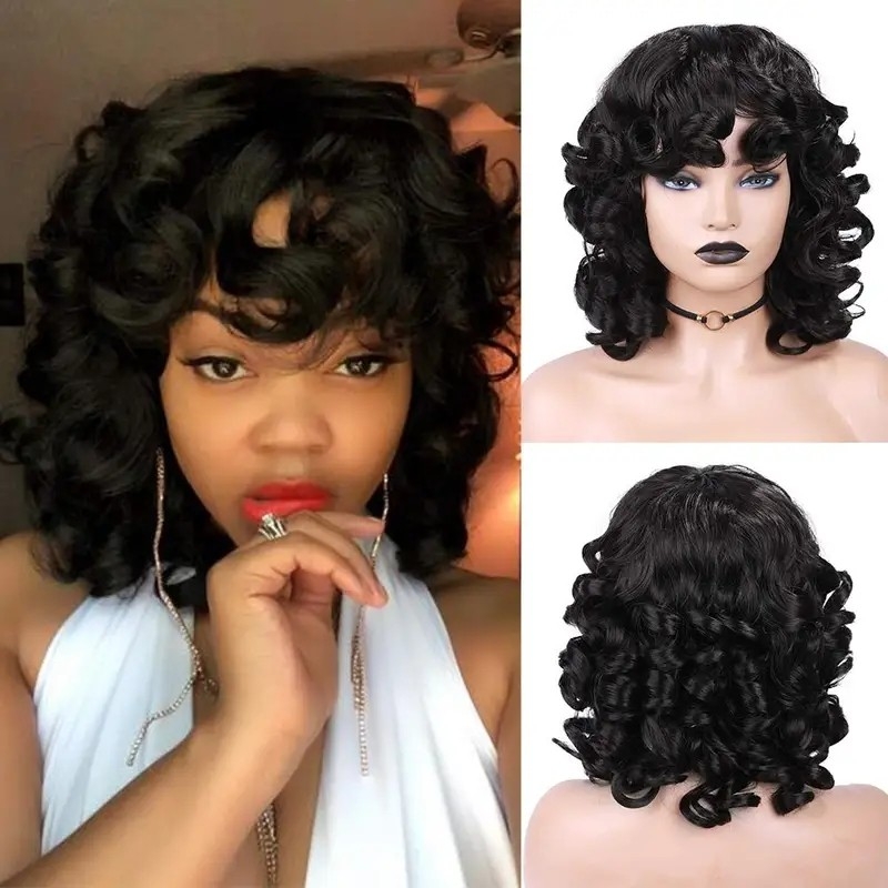 Flaunt Your Style with Fluffy Afro Kinky Curly Wig – Ideal for Cosplay and Parties