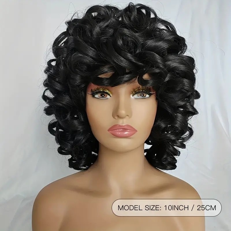 Effortless Elegance: Short Afro Curly Bob Cut Wig – Perfect for Beginners and Heat-Resistant