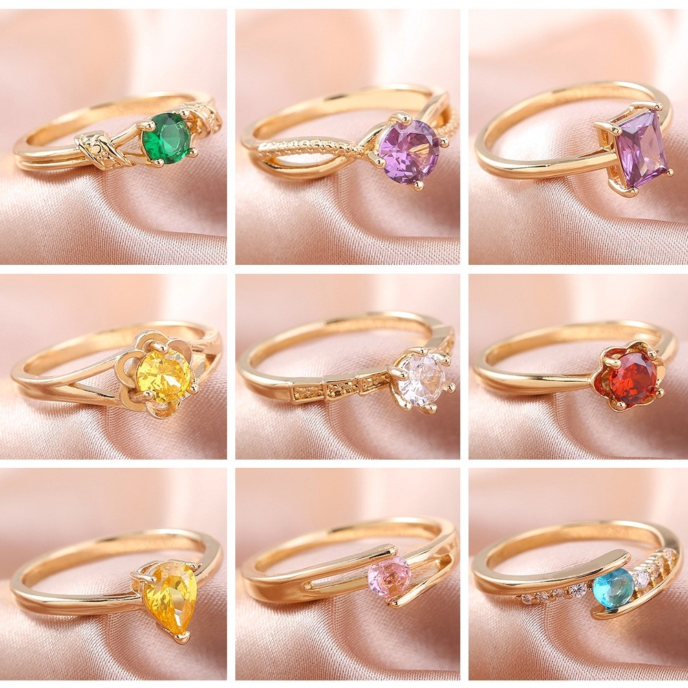 European and American Cross-Border Hot-Selling Unique Micro-Inlaid Zircon Gemstone Ring: Adjustable Ring Accessories for Women - Factory Direct Sales