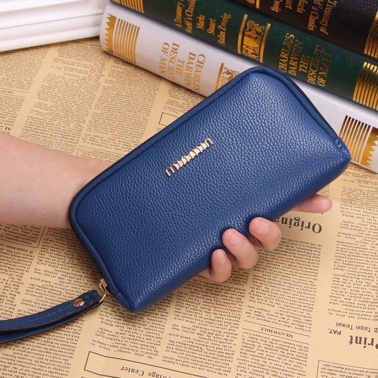 2023 New Stylish and Trendy Korean Version Handheld Wallet Bag - Lychee Pattern Coin Purse Casual Womens Bag Clutch Bag