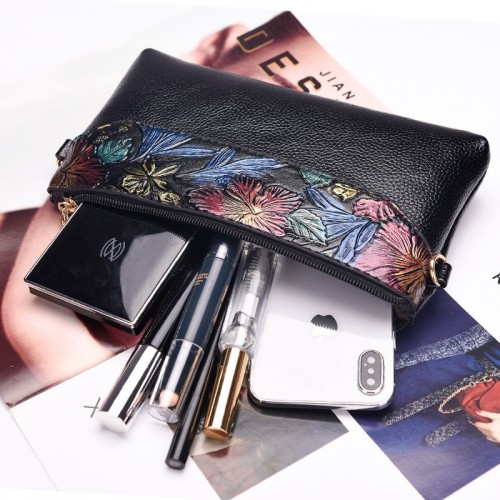 2023 New Summer Fashion Bag - Simple Middle-Aged and Elderly Moms Handheld Coin Purse with Floral Pattern, Small Square Bag