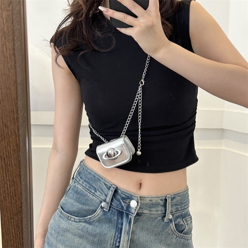 Mini Small Bag 2023 Summer New Chain Fashion Lipstick Bag Simple Casual Shoulder Bag