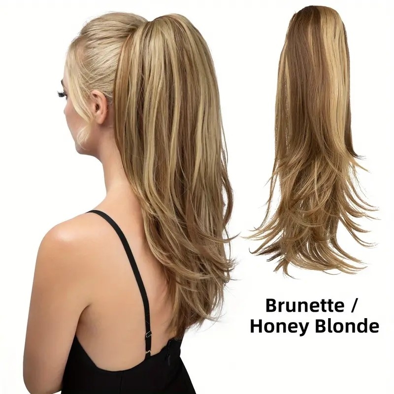 Long Curly Clip-In Ponytail Extension - Synthetic Hair - Easy to Wear - Natural Look