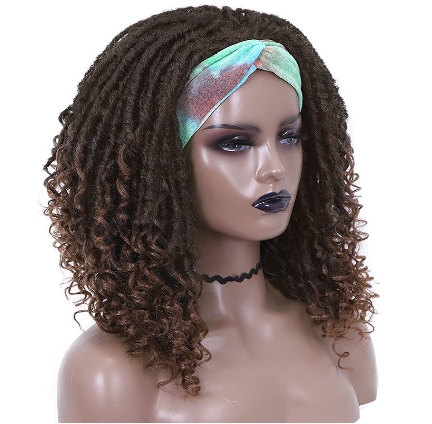 Icy Bangs Wig European and American Women&#039;s Short Curly High-Temperature Fiber Headband Wigs