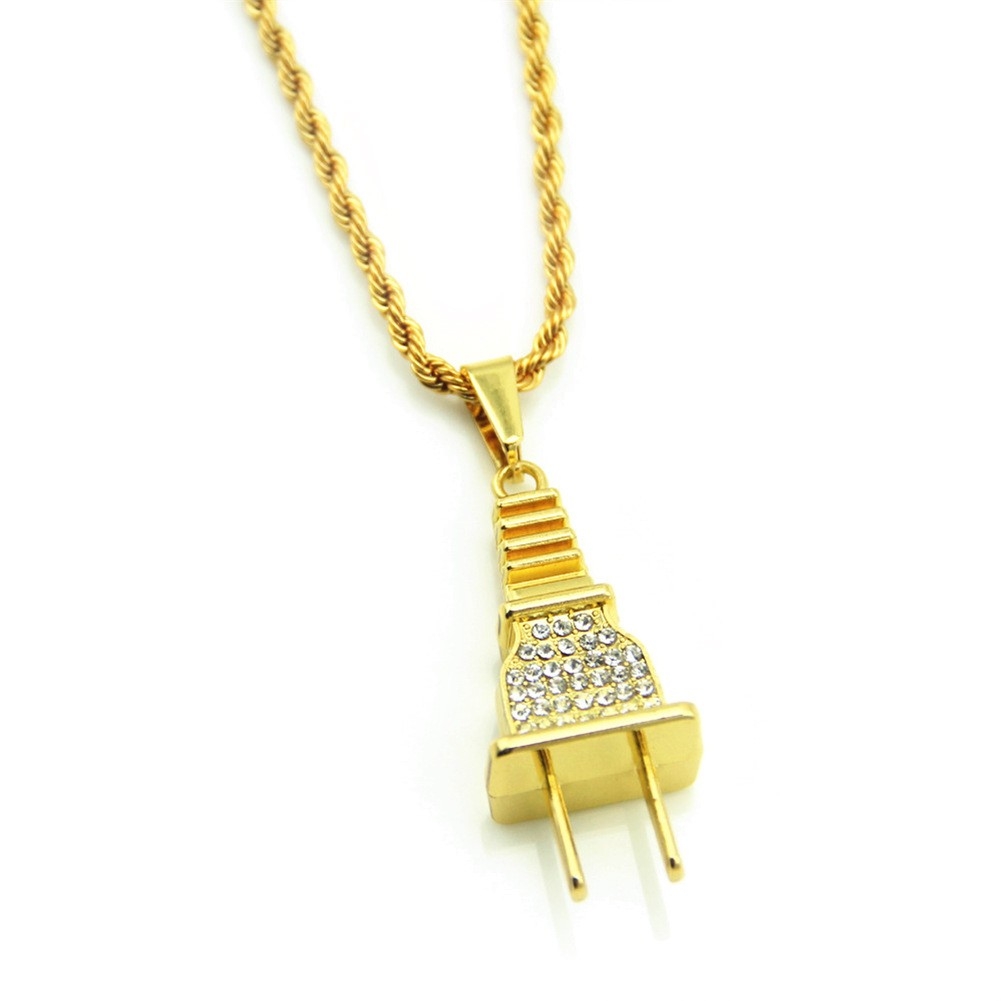 Plug Pendant Necklace - Hip Hop Inspired Bling Jewelry