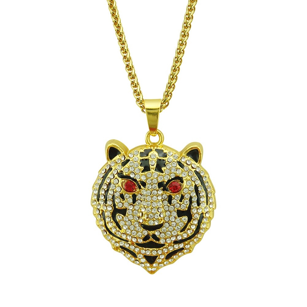 Tiger Head Pendant Necklace - Wild Hip Hop Jewelry Accessory