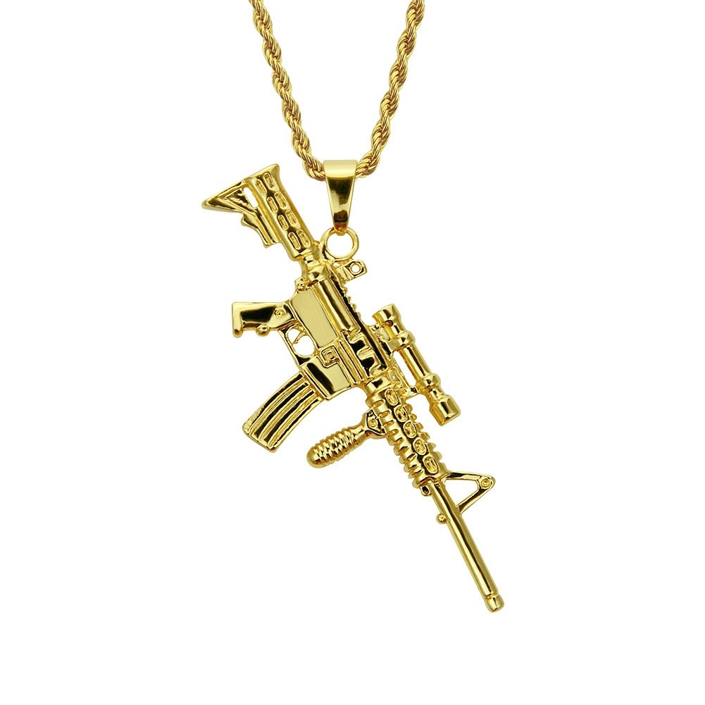 Machine Gun Necklace - Bold Hip Hop Jewelry