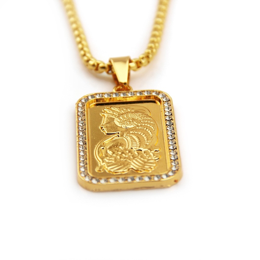 Rectangle Avatar Necklace - Hip Hop Statement Jewelry