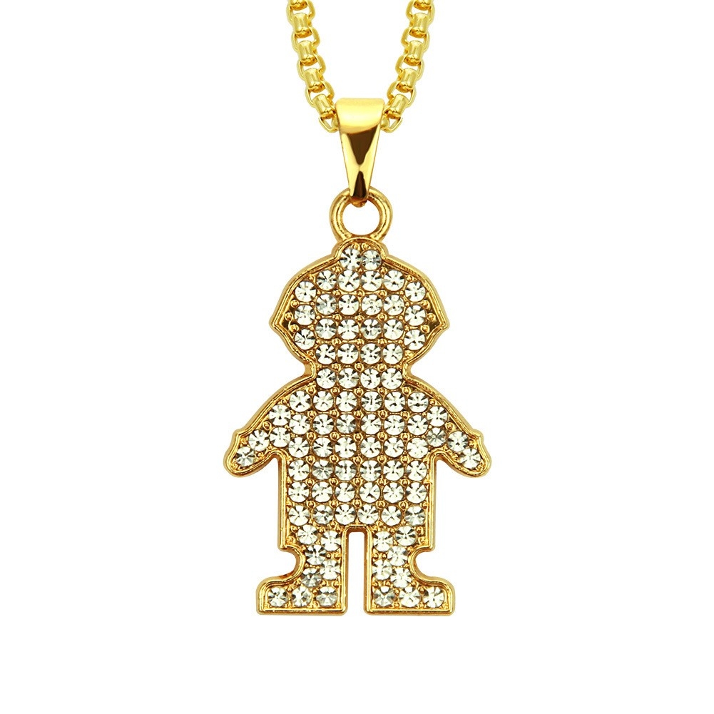 Hip Hop Letter Pendant Necklace - Personalized Bling Jewelry