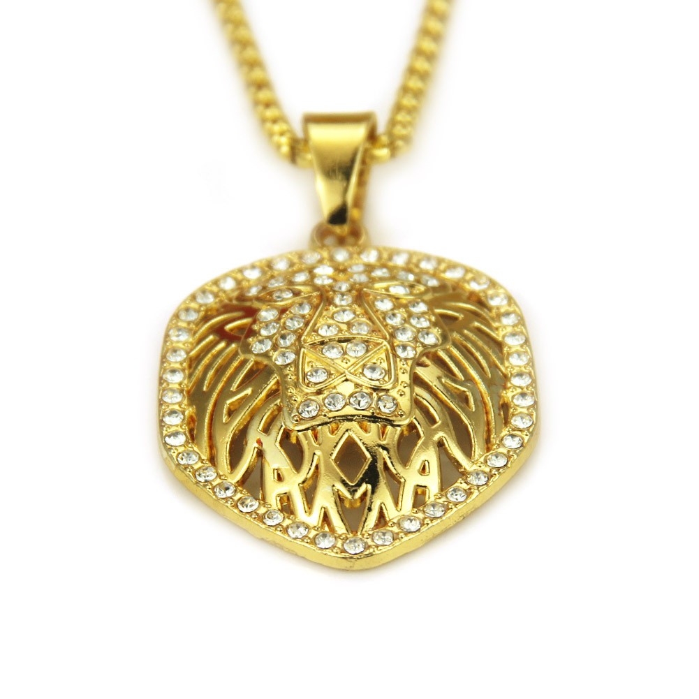 Lion Head Pendant Necklace - Fierce Hip Hop Jewelry