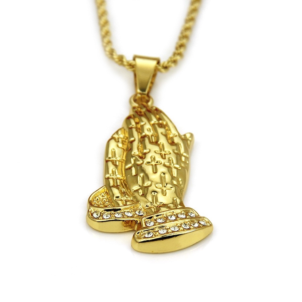 Buddha Hand Pendant Necklace - Spiritual Hip Hop Jewelry