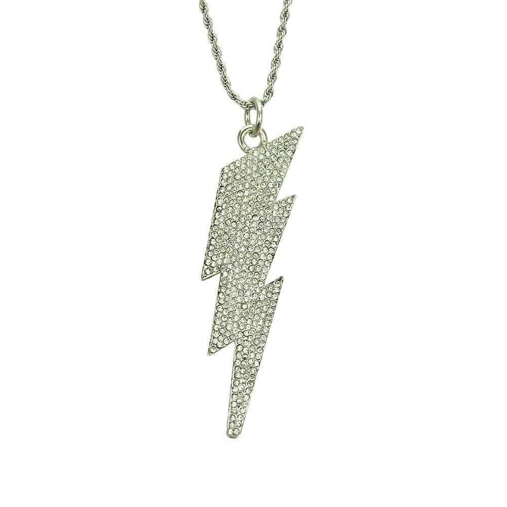 Lightning Bolt Necklace - Electric Hip Hop Statement Jewelry for Men