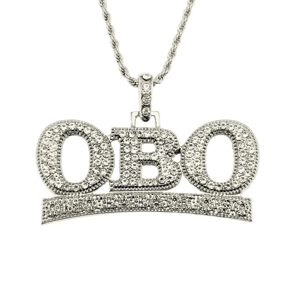 OBO Letter Pendant Necklace - Personalized Hip Hop Jewelry for Men