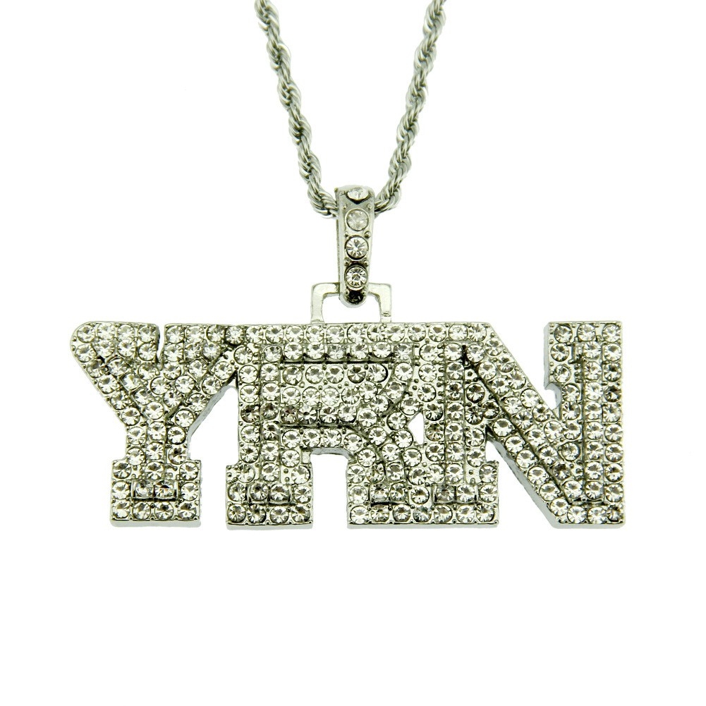 YRN Letter Twisted Rope Necklace - Stylish Hip Hop Jewelry