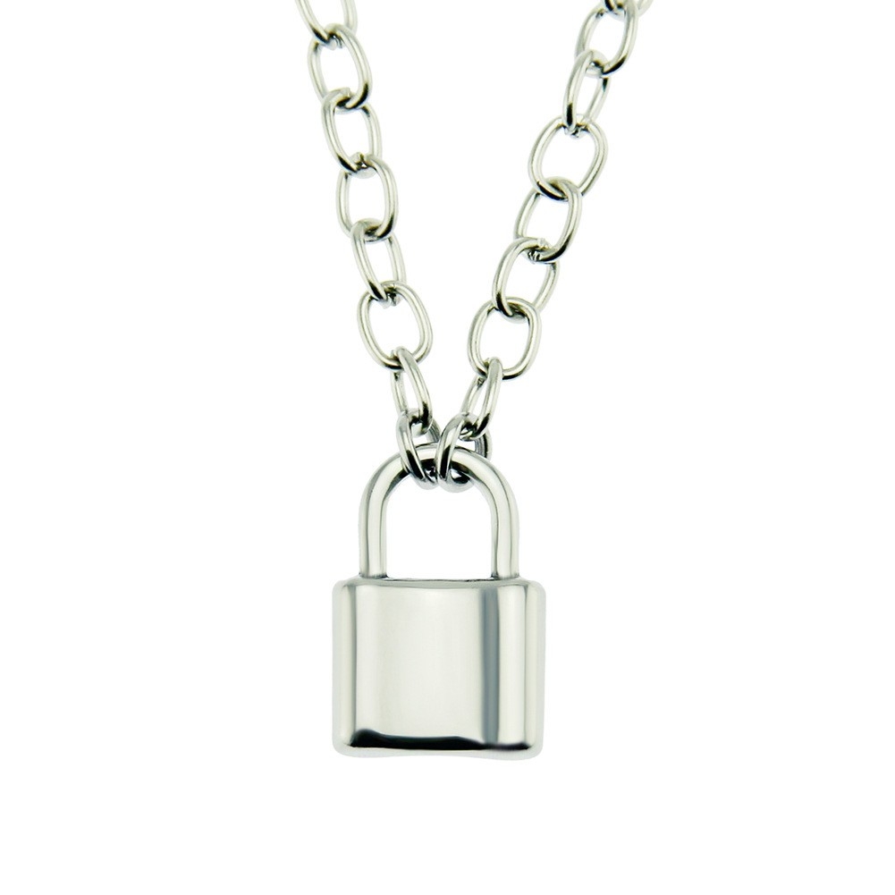 Lock & Key Couples Necklace - Romantic Hip Hop Jewelry