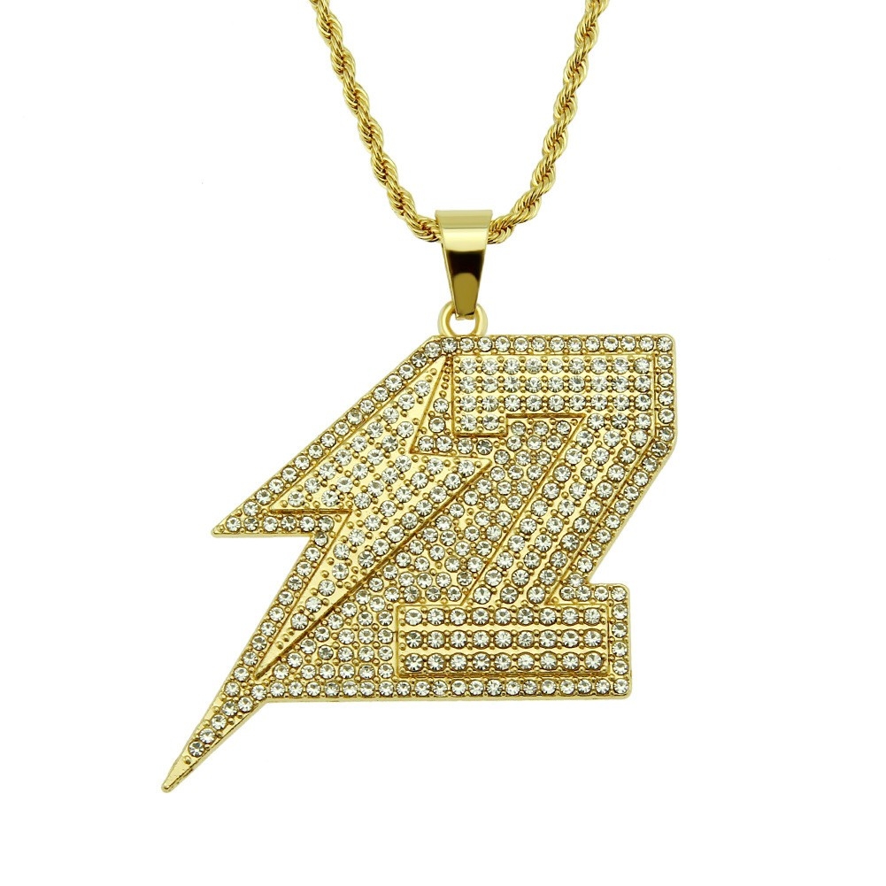 Lightning Bolt Necklace - High Voltage Hip Hop Jewelry for Men