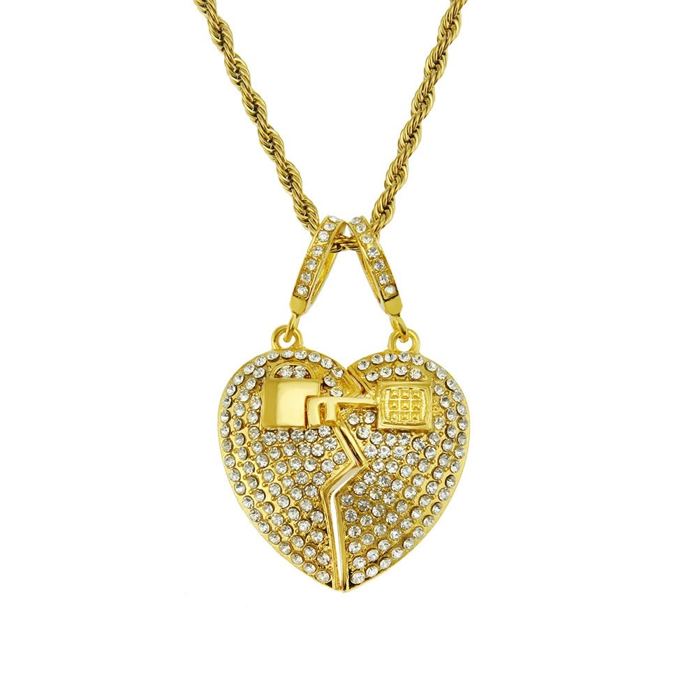 Broken Heart Necklace - Sentimental Hip Hop Jewelry