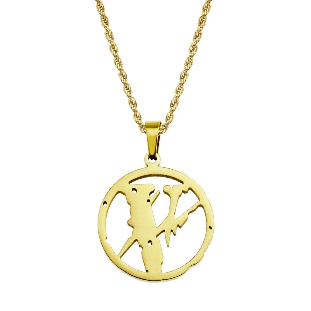 VLONE Lightning Bolt Collaboration Necklace - Edgy Hip Hop Jewelry for Men