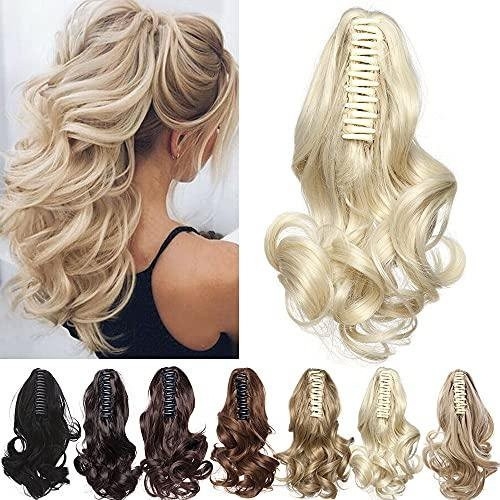 Wholesale European and American Cross-border Synthetic Claw Clip Short Curly Ponytail