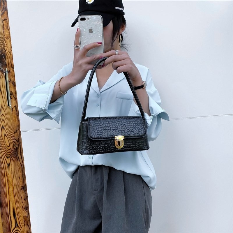 Wholesale Women&#039;s Bags with Unique Designs, Creative Stone Texture Single Shoulder Bag, Minimalist and Creative Underarm Bag