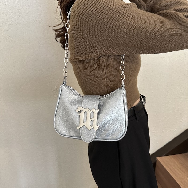 Plushly Tactile 2023 Chain Handle Shoulder Bag: Solid Color, Subtly Glamorous