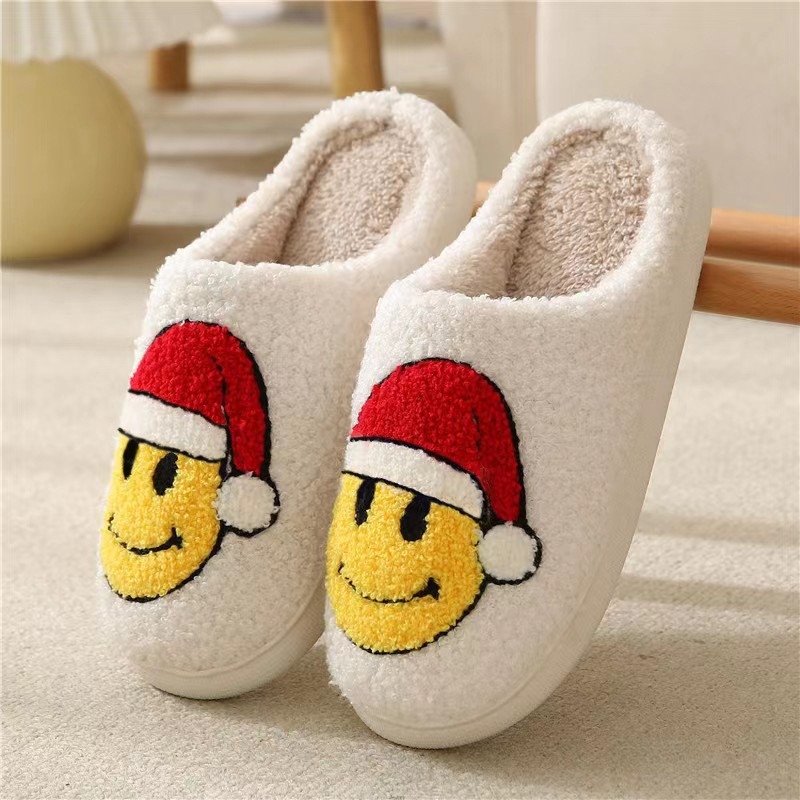 Cross-Border Explosive Halloween Pumpkin Slippers Wholesale, Indoor Non-slip Autumn Household Cartoon Plush Slippers for Women Wholesale