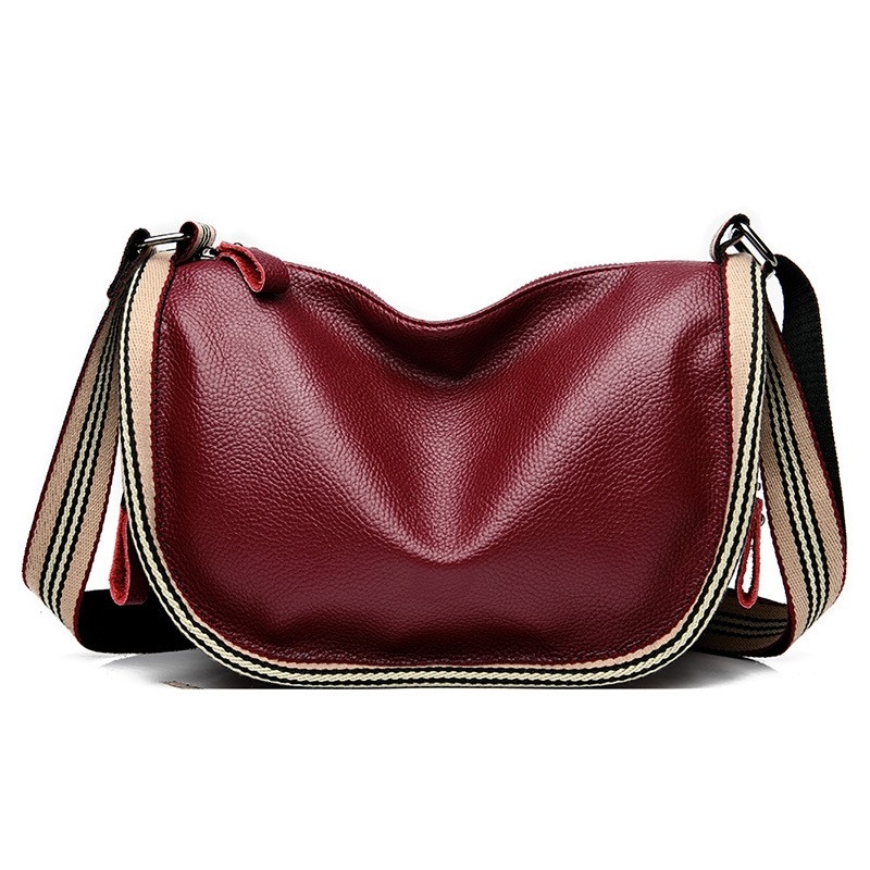 Soft Leather Women&#039;s Trendy New Bag, Simple Women&#039;s Bag 2024 Fashionable and Versatile Casual Middle-Aged Mom Single Shoulder Crossbody Bag