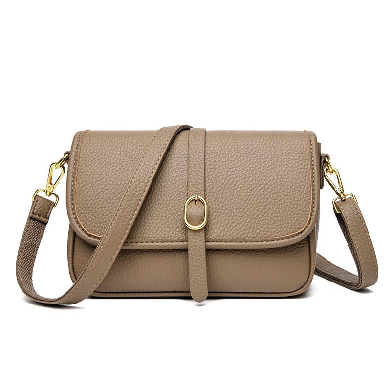 High-Quality New Single Shoulder Crossbody Bag, Korean Version Simple Small Square Bag, Flip Cover Women&#039;s Bag, Middle-Aged Mom Bag Trend