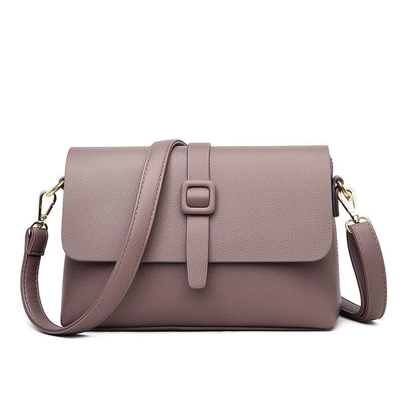 All-Match Trendy Fashion Simple Crossbody Small Square Bag For Women - 2024 Autumn/Winter New Soft Leather Ladies Single Shoulder Bag