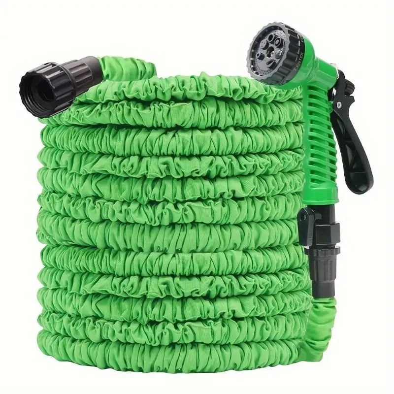 1pc Expandable Flexible Hose, Plastic Hose, Water Gun 25 Ft/50 Ft/100 Ft, Multi-functional Household Water Spray Set