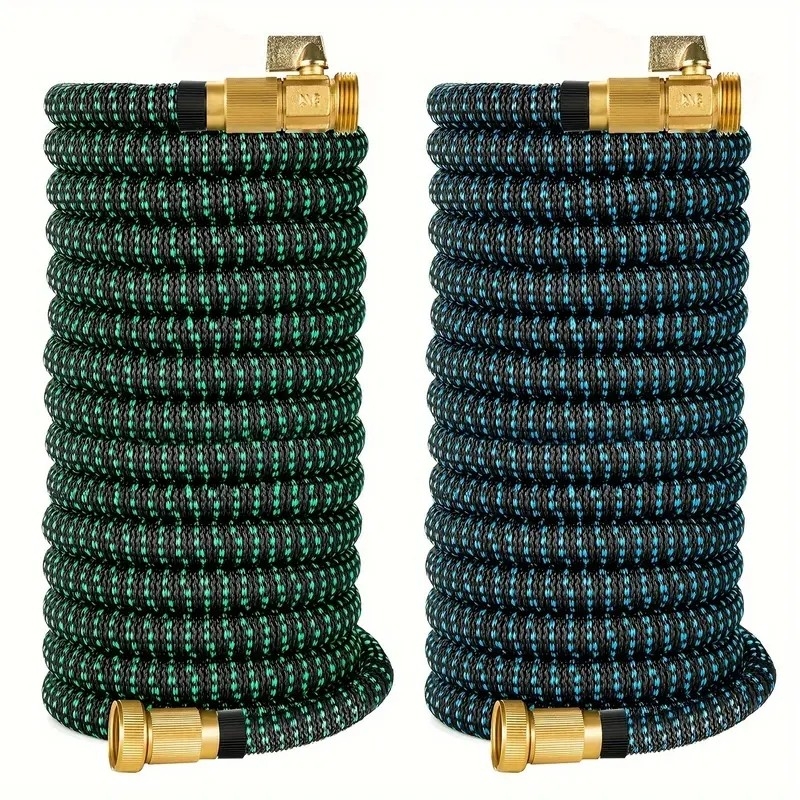 1 Roll, Retractable Hose, 25FT/50FT/75FT/100FTx3/4&#039;&#039; Solid Brass Fitting Connectors, Lightweight Kink Free For Yard Watering Washing Tool