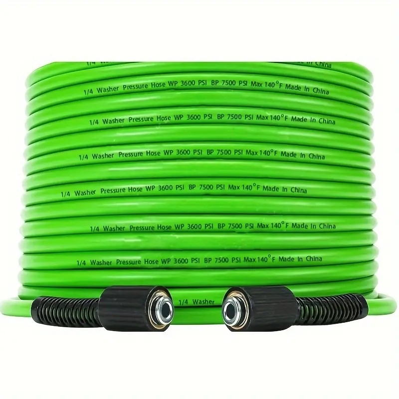 1pc Pressure Washer Hose 100ft*1/4", 50ft*1/4", 25ft*1/4" Replacement Power Wash Hose High Pressure Hose 3600PSI, BP 7500PSI, BP 517Bar